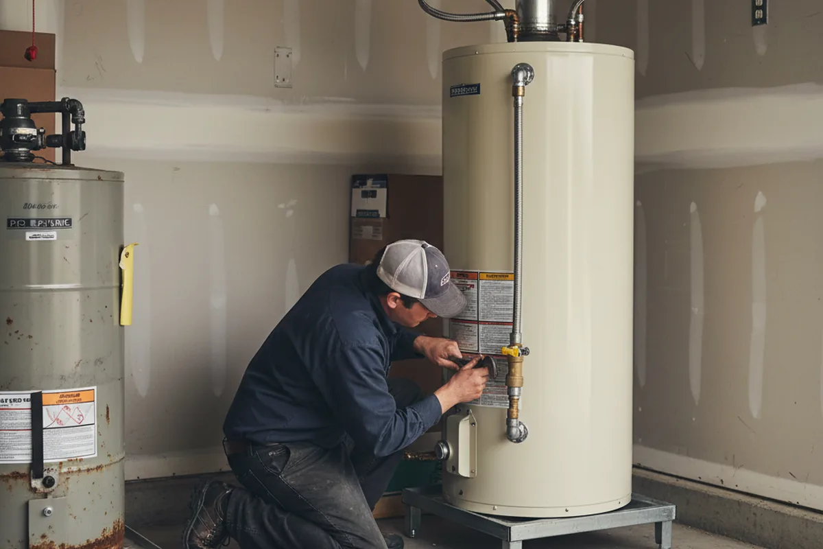 Water heater and shutoff valve replacement in Villa Ridge